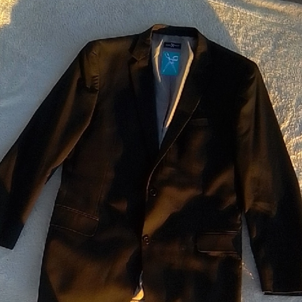 Ecko Cut & Sew Elegant Black Men's Blazer 2 Piece Suit Well Hung 44L